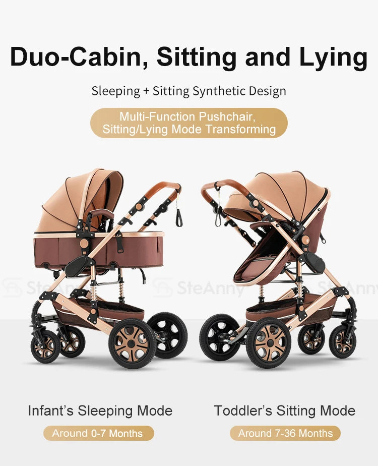 3-in-1 Baby Stroller Travel System with ISOFIX Base