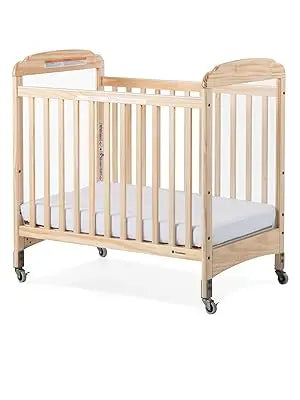 Serenity 3-Panel ClearView Compact Crib, Fixed-Side, Natural Wood