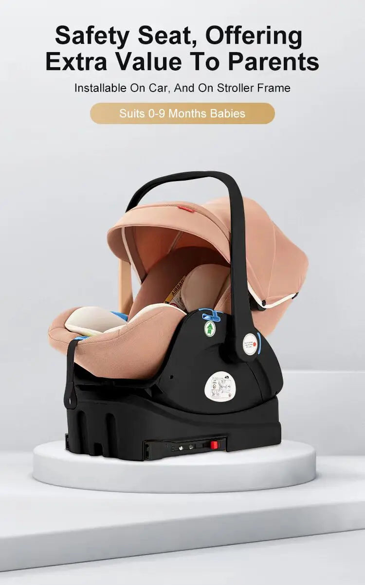 3-in-1 Baby Stroller Travel System with ISOFIX Base