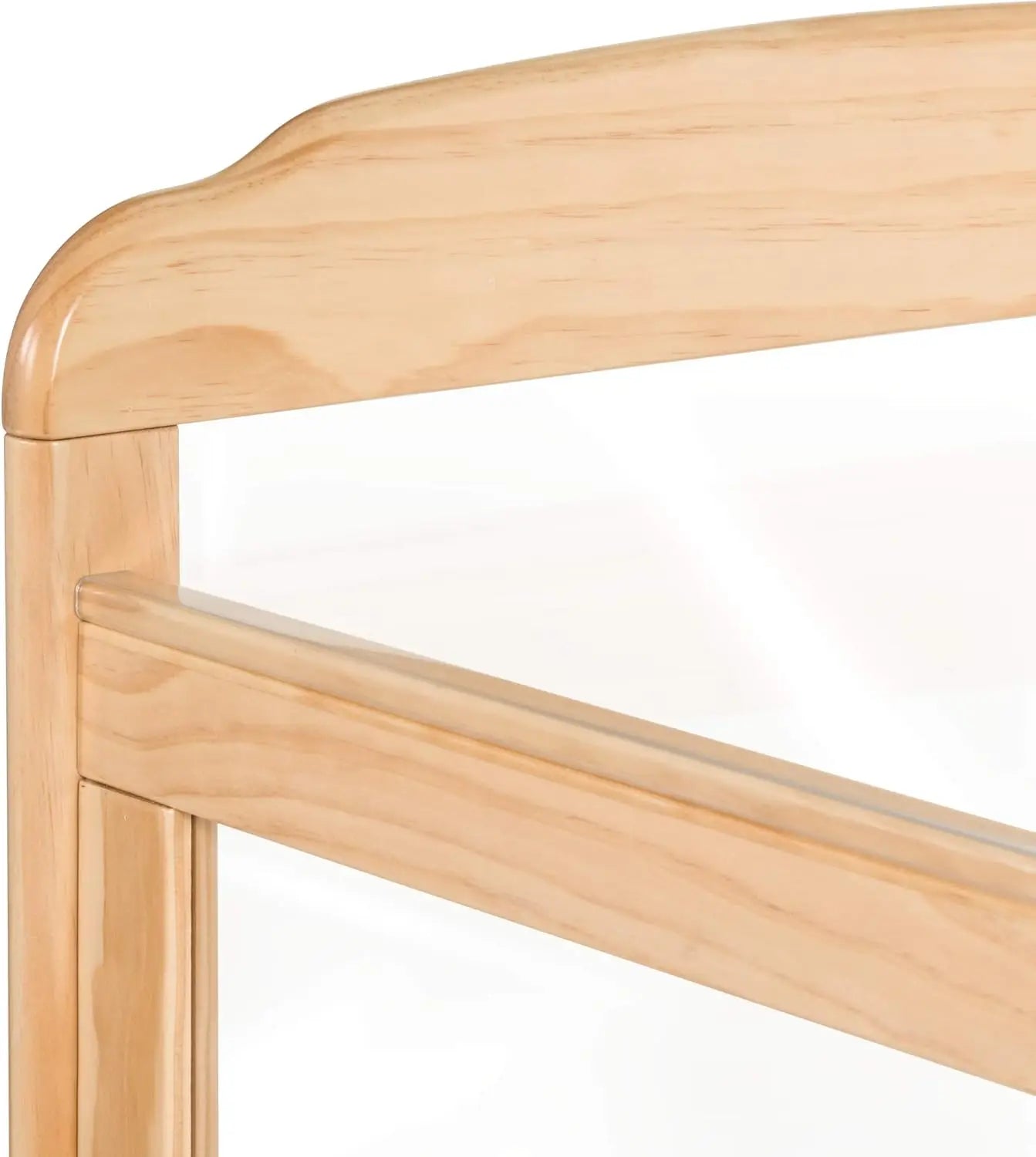 Serenity 3-Panel ClearView Compact Crib, Fixed-Side, Natural Wood