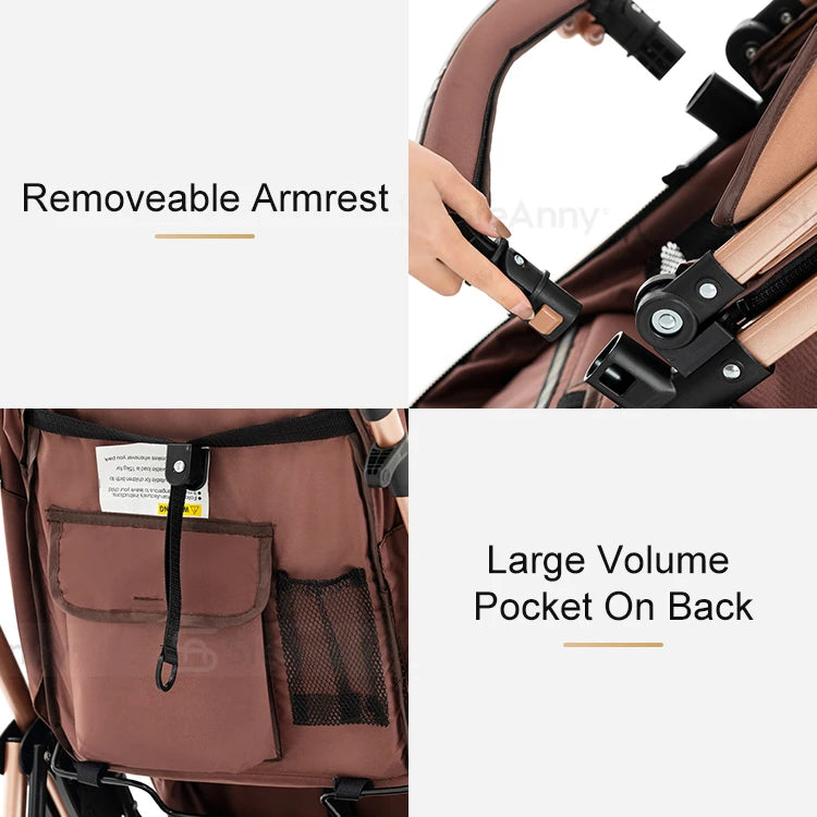 3-in-1 Baby Stroller Travel System with ISOFIX Base