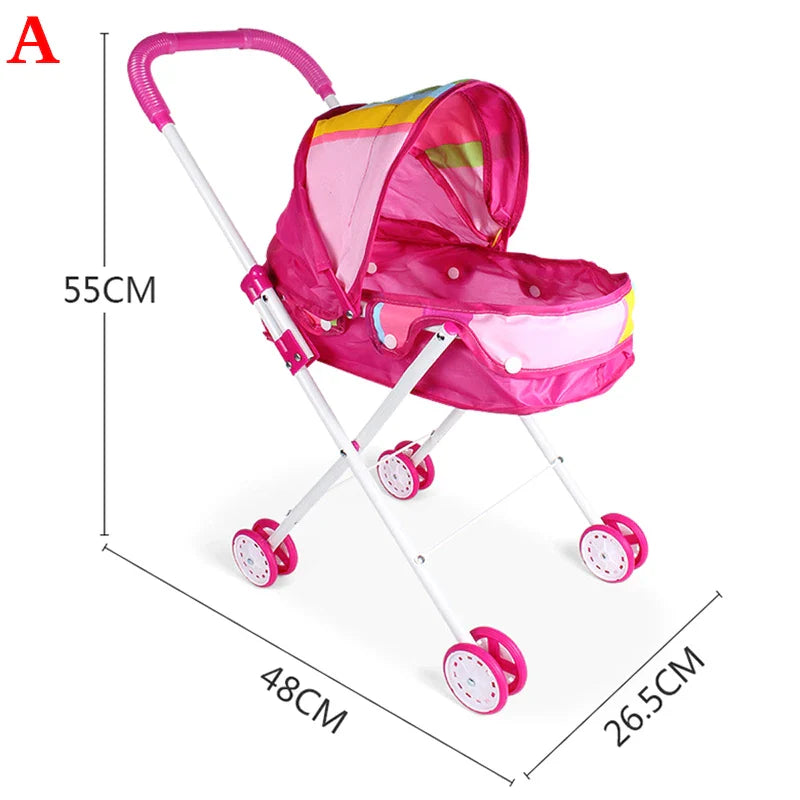 Mini Plastic Baby Doll Stroller
