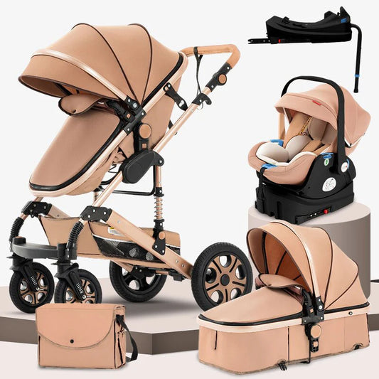 3-in-1 Baby Stroller Travel System with ISOFIX Base