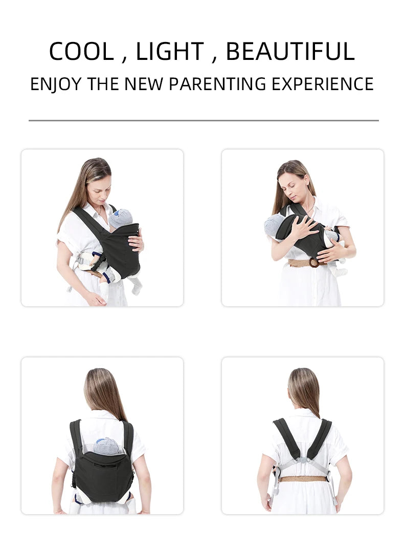 All-in-1 Baby Carrier and Wrap - Face-In, Face-Out, Front & Back Carry for Newborns and Older Babies