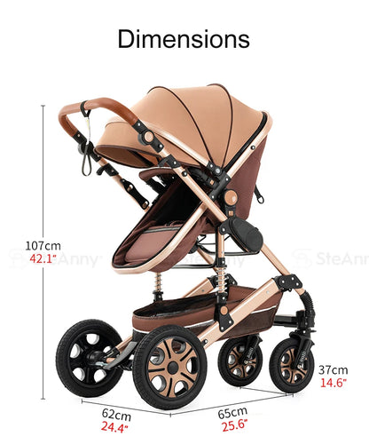 3-in-1 Baby Stroller Travel System with ISOFIX Base