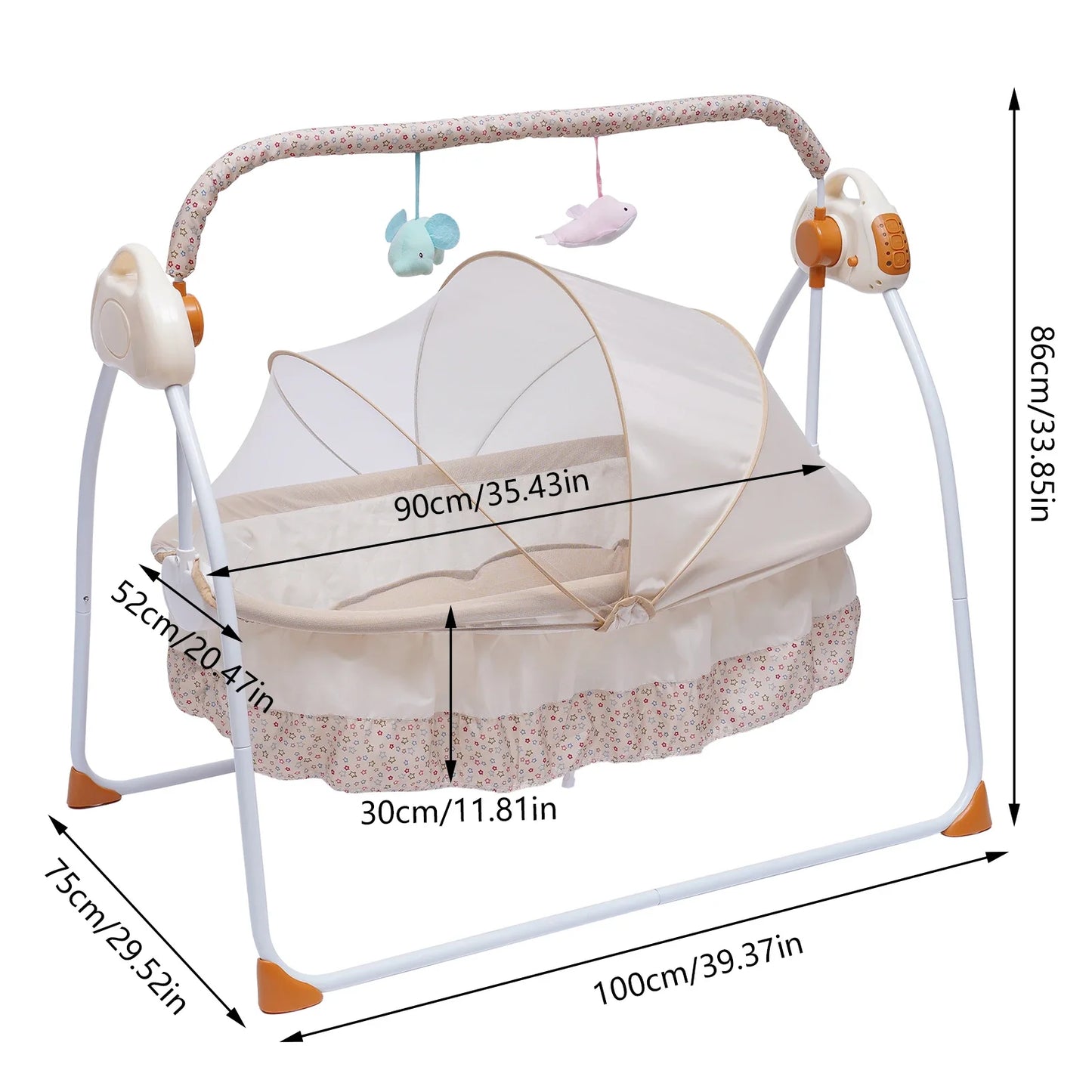 Electric Auto-Swing Baby Crib