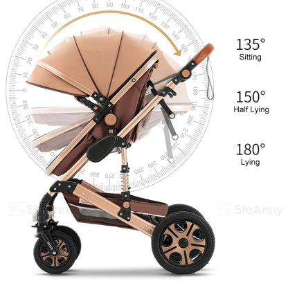 3-in-1 Baby Stroller Travel System with ISOFIX Base