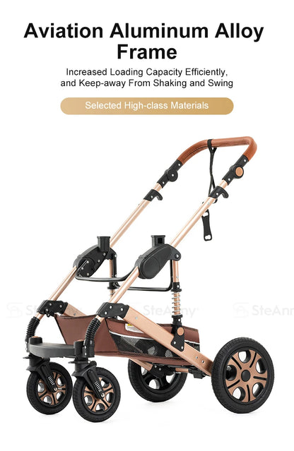 3-in-1 Baby Stroller Travel System with ISOFIX Base