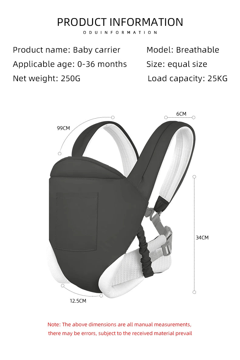 All-in-1 Baby Carrier and Wrap - Face-In, Face-Out, Front & Back Carry for Newborns and Older Babies