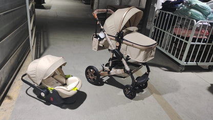 3-in-1 Baby Stroller Travel System with ISOFIX Base