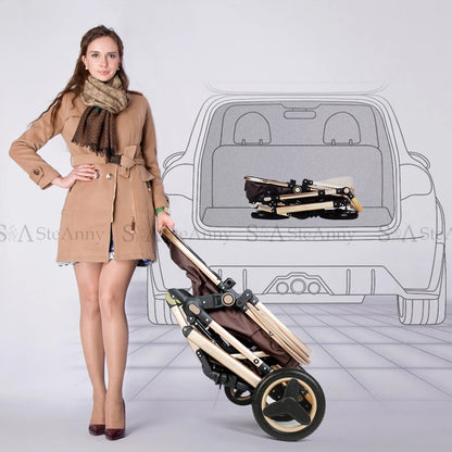 3-in-1 Baby Stroller Travel System with ISOFIX Base